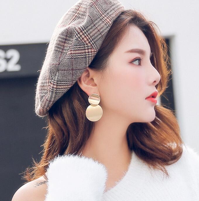 Big Earrings Exaggerated Matte Stud Earrings For Women