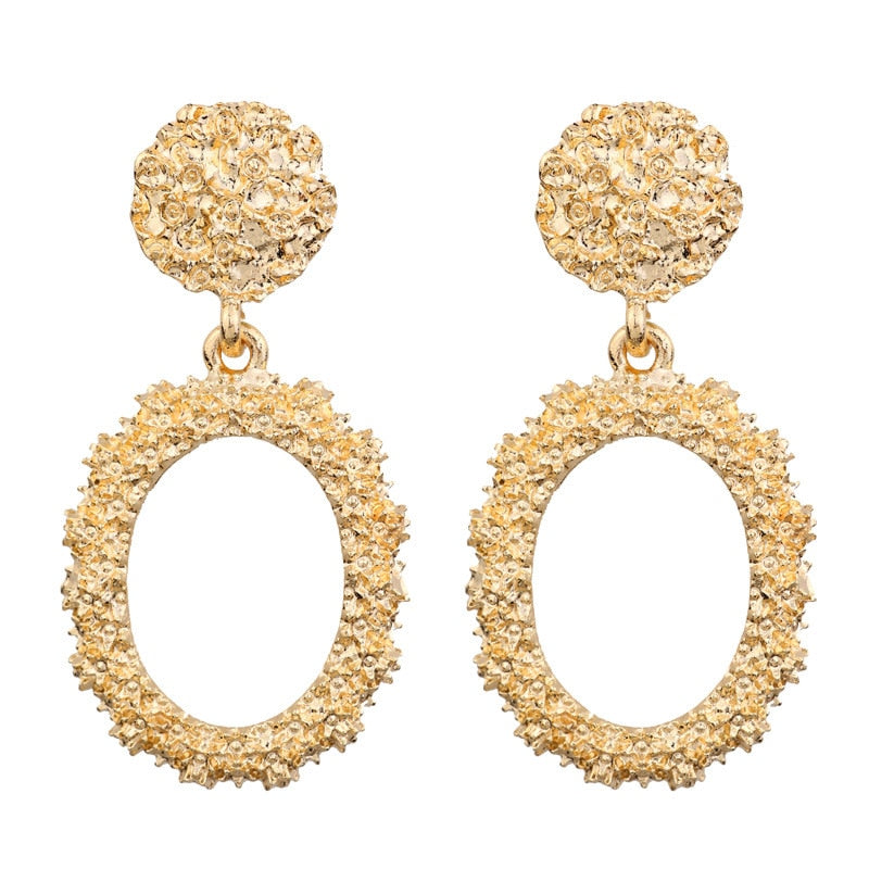Big Earrings Exaggerated Matte Stud Earrings For Women