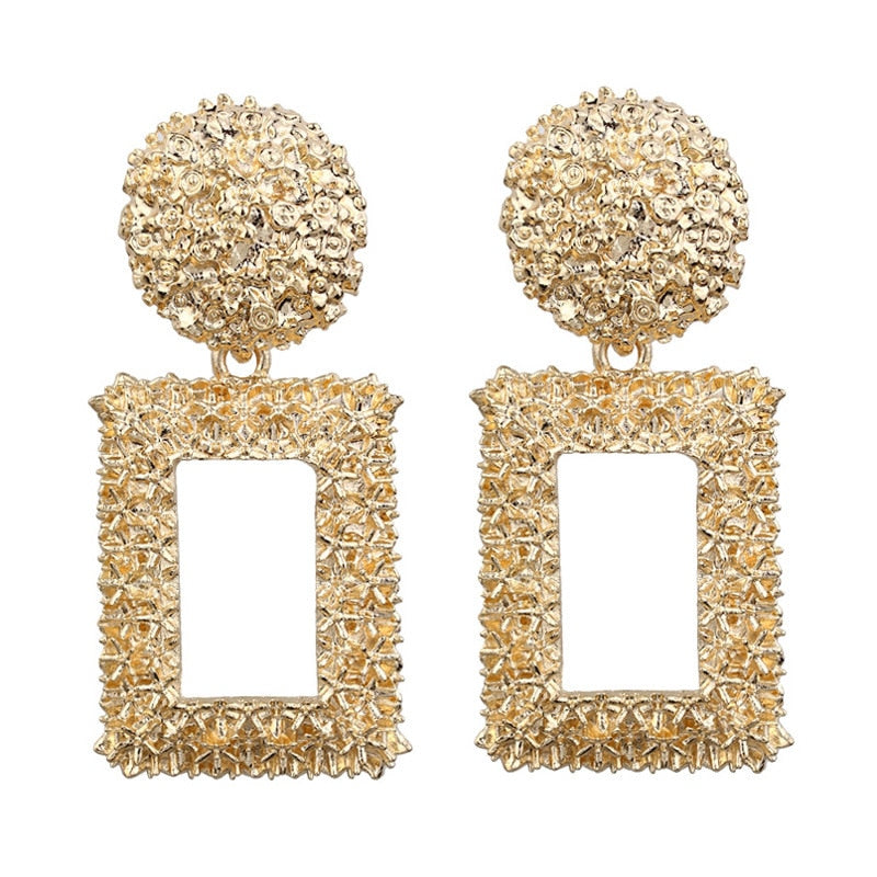 Big Earrings Exaggerated Matte Stud Earrings For Women