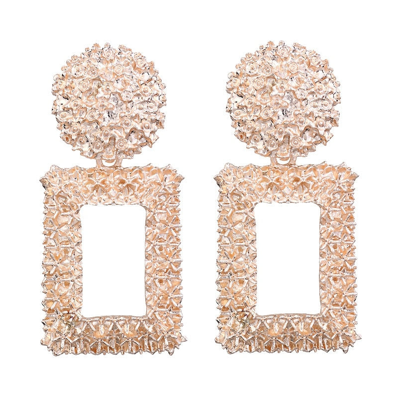 Big Earrings Exaggerated Matte Stud Earrings For Women