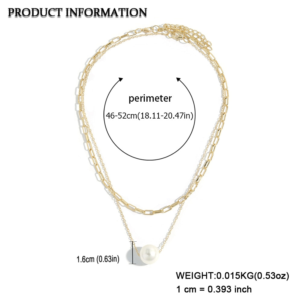 ZA Nature Stone Pearl Necklaces