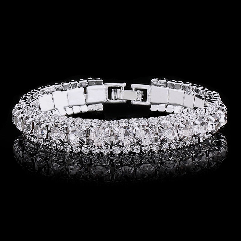 Luxury Rhinestone Crystal Bridal Jewelry Sets for Women