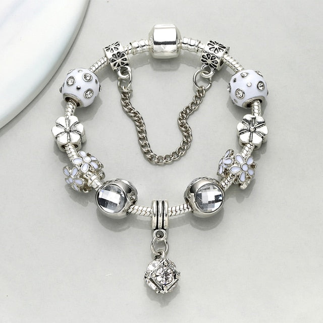 Men Original Streamer Crystal Beaded Fine Women Bracelet