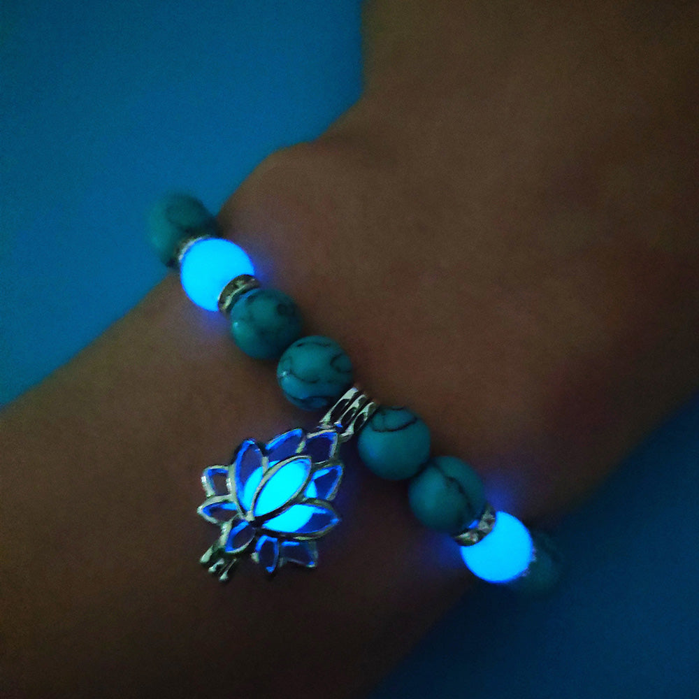 Natural Stone Yoga Luminous Glow In The Dark Bracelet