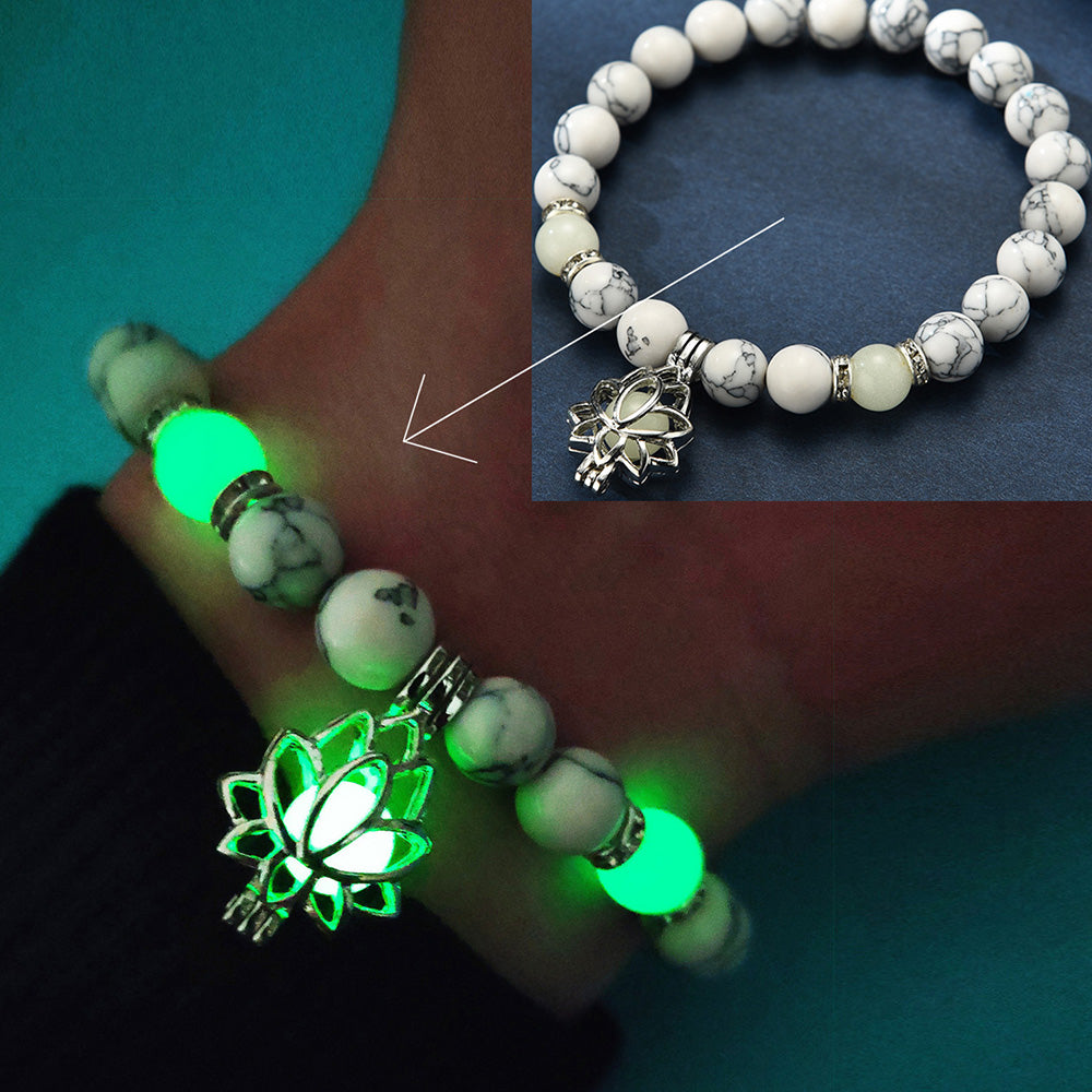 Natural Stone Yoga Luminous Glow In The Dark Bracelet
