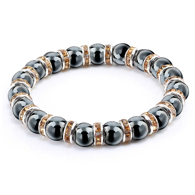 Natural Hematite Beads Bracelets Men