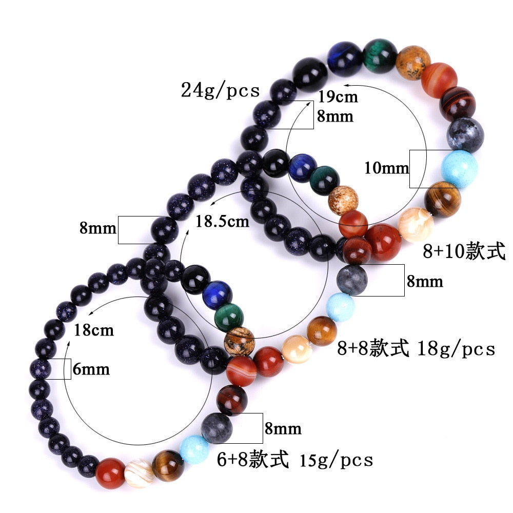 Universe Yoga Chakra Solar System Bracelet