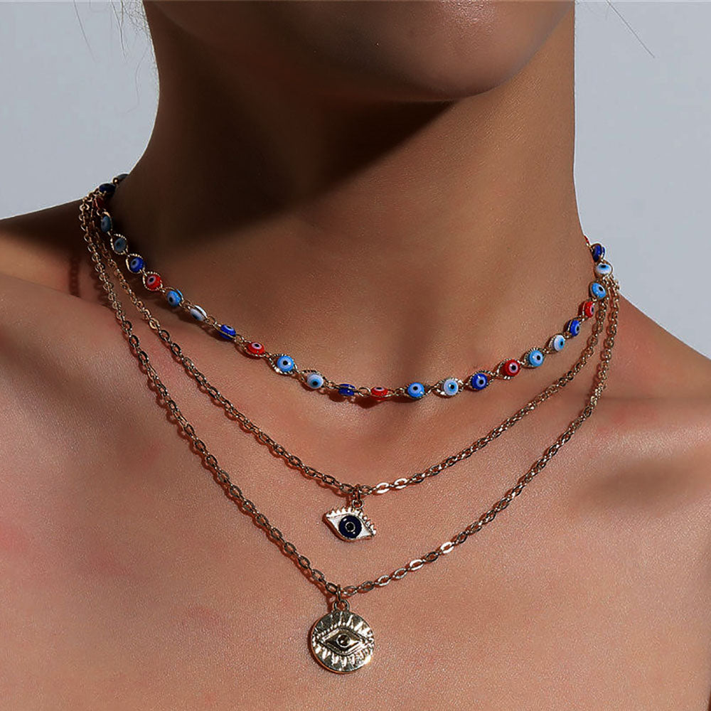 Fashion Turkish Evil Eyes Multilayer Necklaces