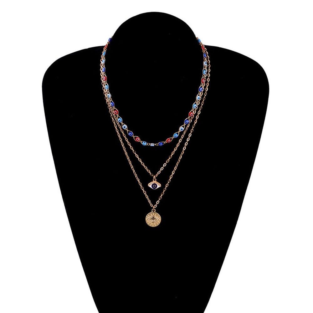 Fashion Turkish Evil Eyes Multilayer Necklaces