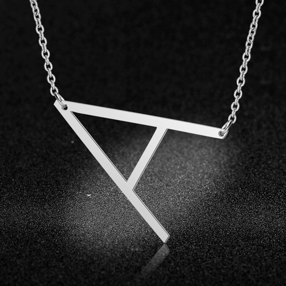 Initial Letter Name Pendant Necklace