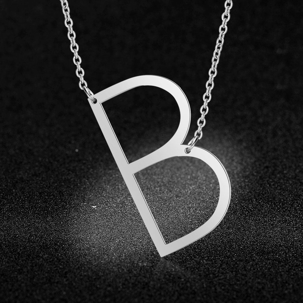 Initial Letter Name Pendant Necklace