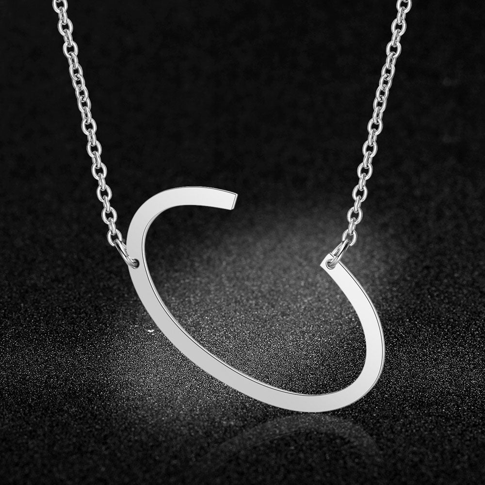 Initial Letter Name Pendant Necklace