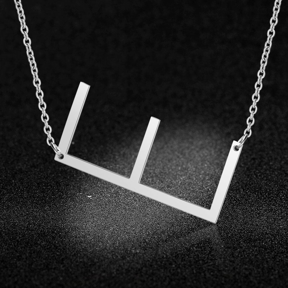 Initial Letter Name Pendant Necklace