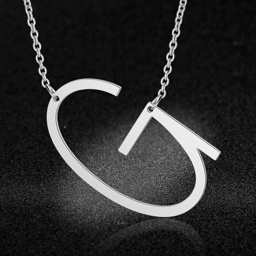 Initial Letter Name Pendant Necklace