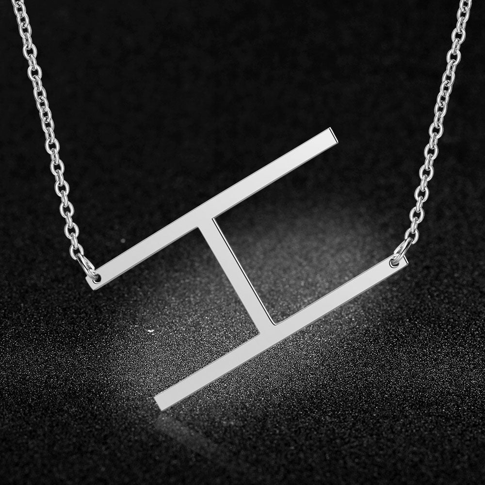 Initial Letter Name Pendant Necklace