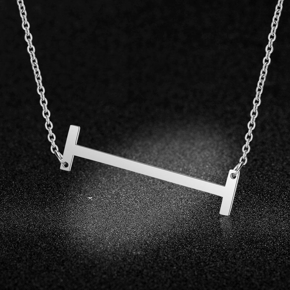 Initial Letter Name Pendant Necklace