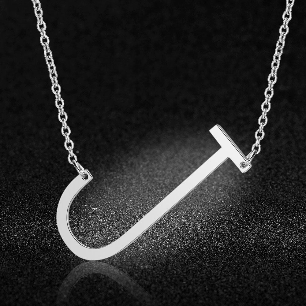 Initial Letter Name Pendant Necklace