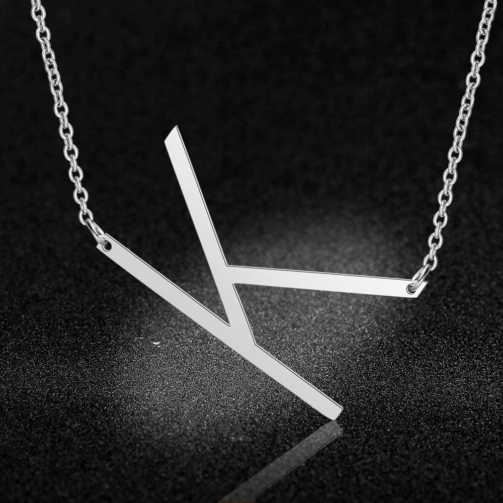 Initial Letter Name Pendant Necklace