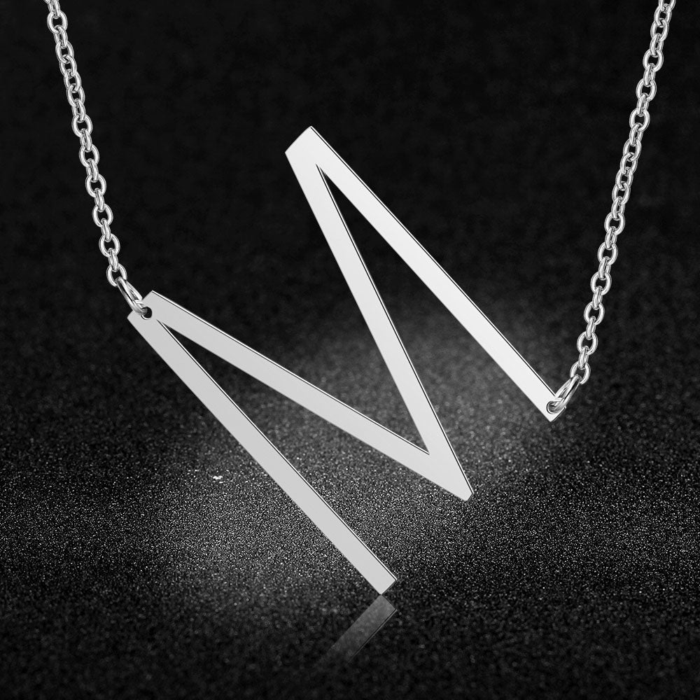 Initial Letter Name Pendant Necklace
