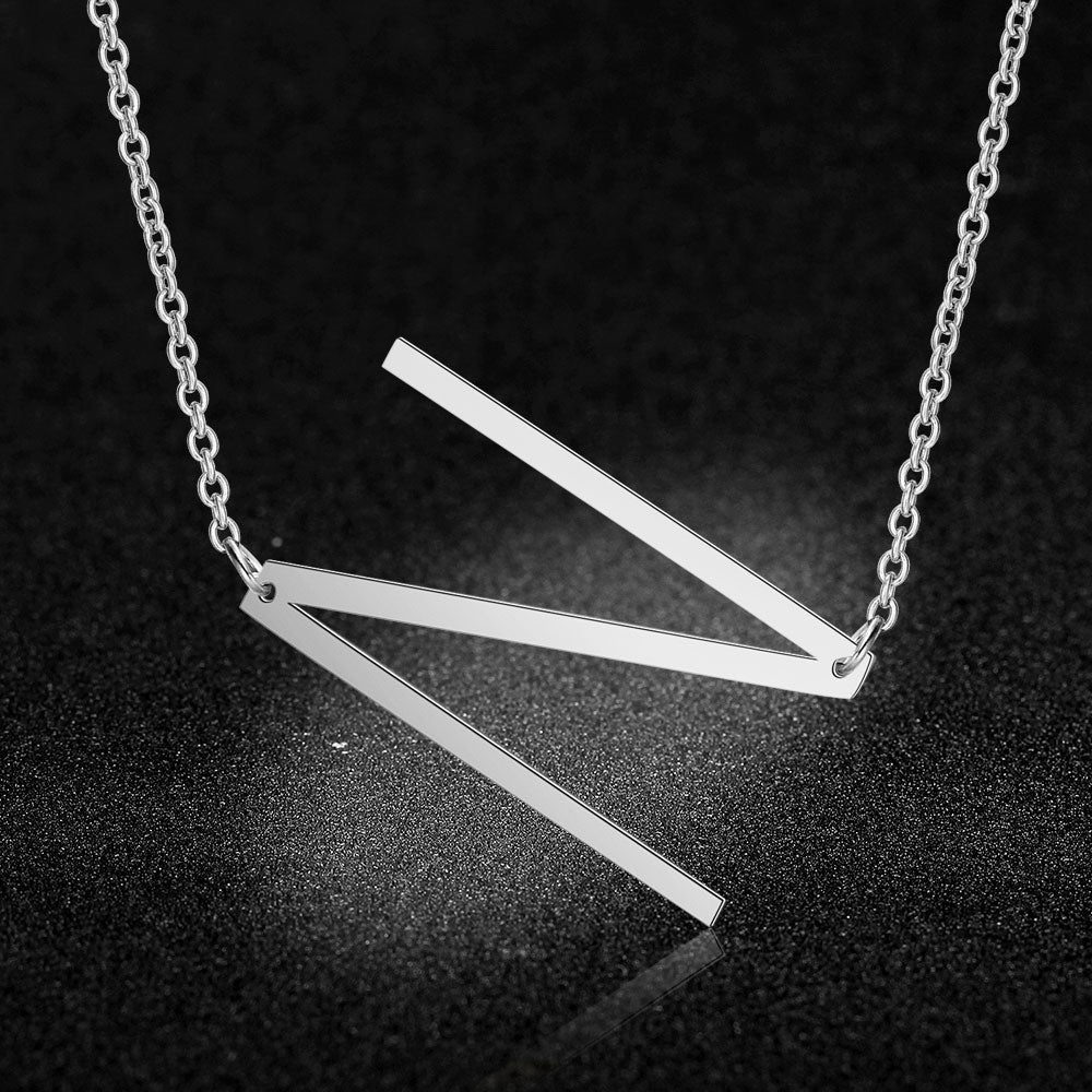 Initial Letter Name Pendant Necklace