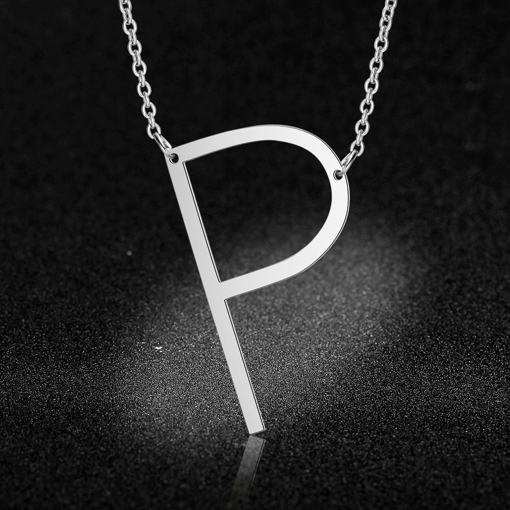 Initial Letter Name Pendant Necklace