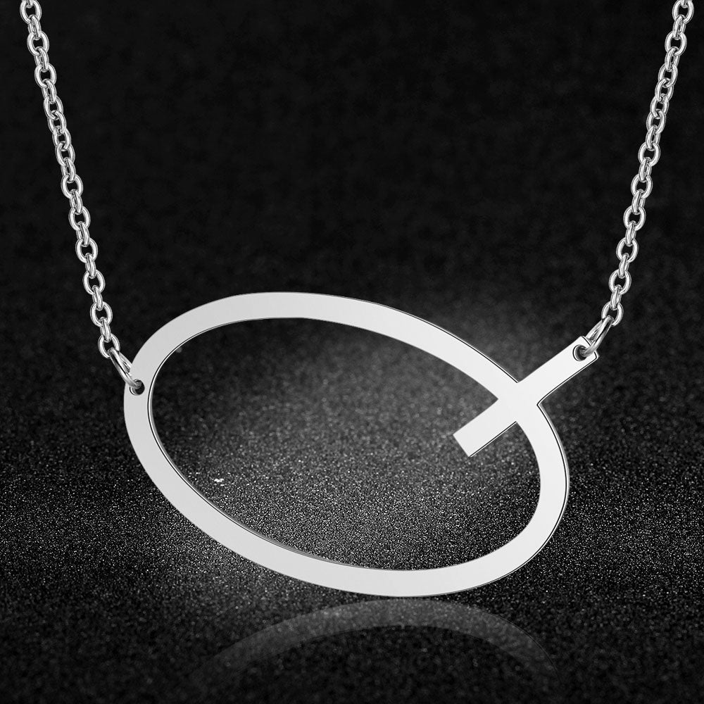 Initial Letter Name Pendant Necklace