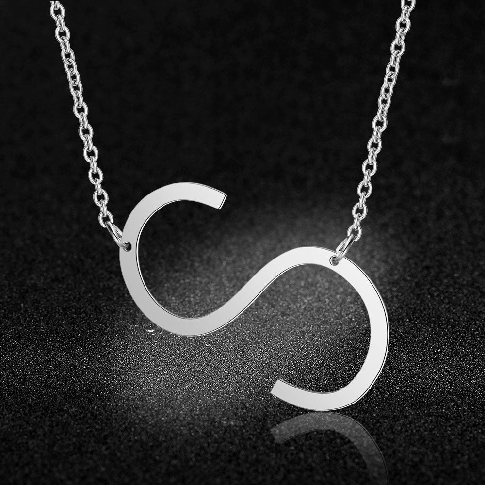 Initial Letter Name Pendant Necklace