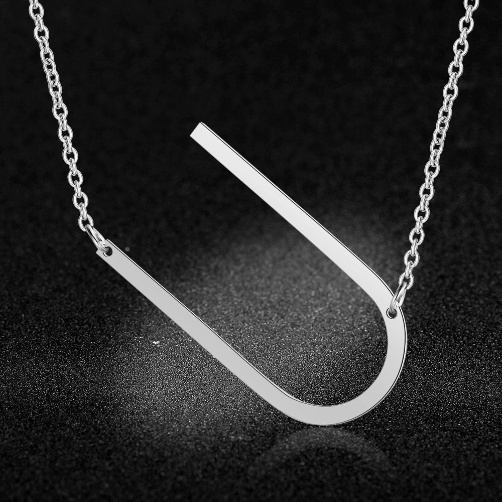 Initial Letter Name Pendant Necklace