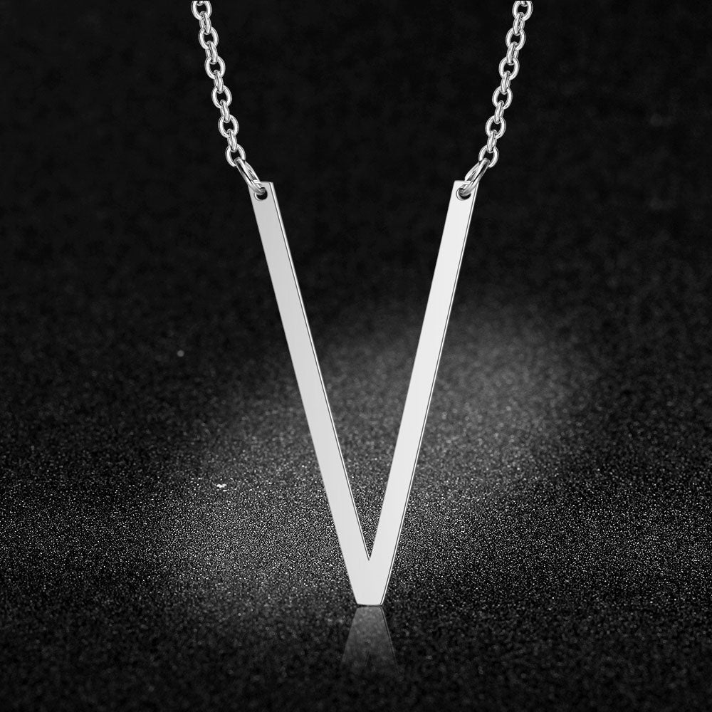 Initial Letter Name Pendant Necklace