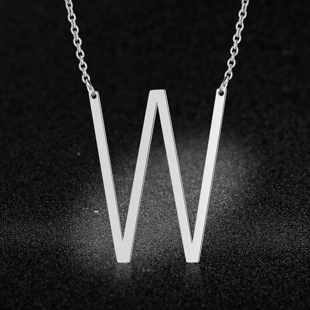Initial Letter Name Pendant Necklace
