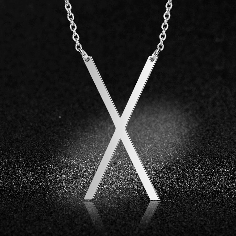 Initial Letter Name Pendant Necklace