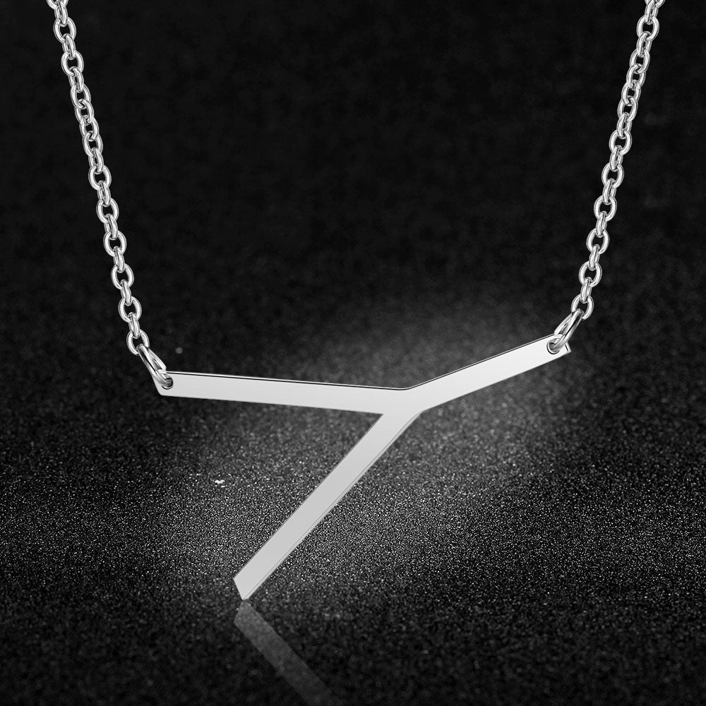Initial Letter Name Pendant Necklace
