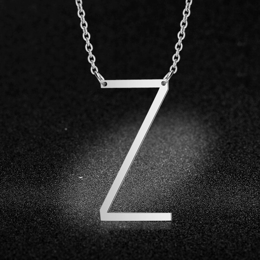 Initial Letter Name Pendant Necklace