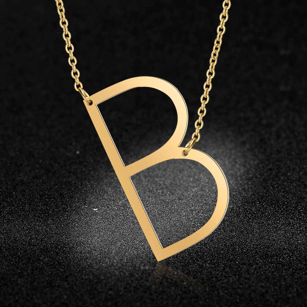 Initial Letter Name Pendant Necklace