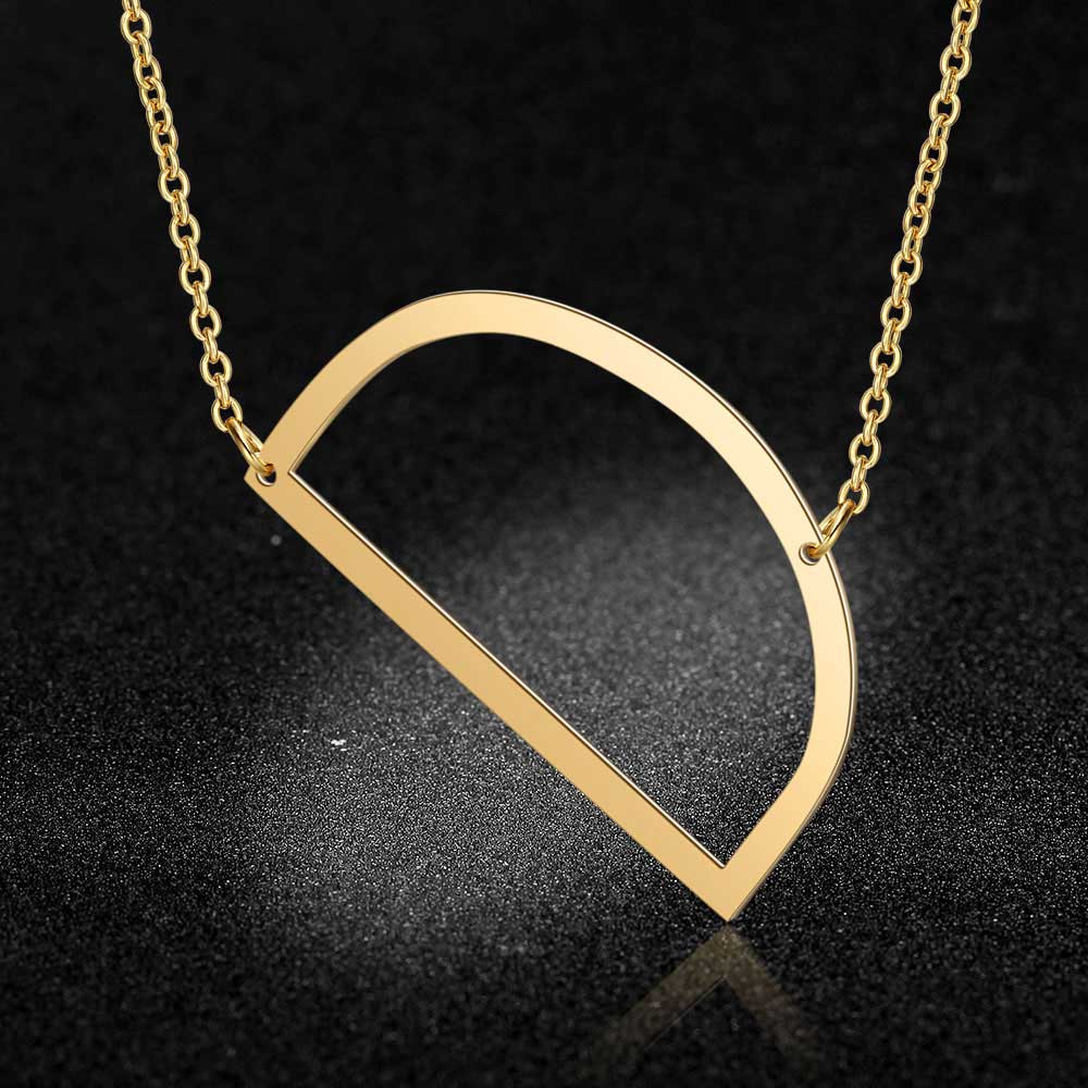 Initial Letter Name Pendant Necklace