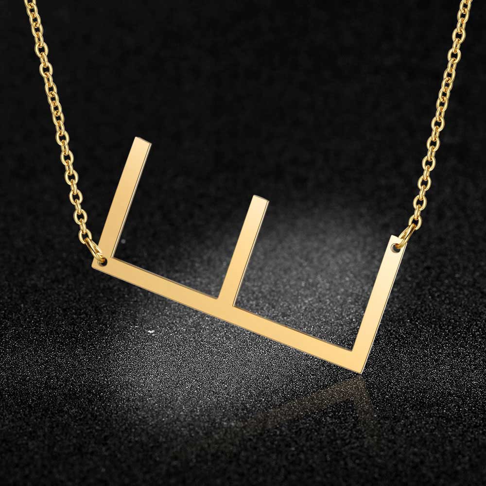 Initial Letter Name Pendant Necklace