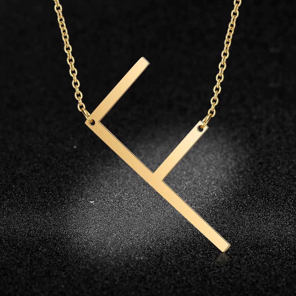 Initial Letter Name Pendant Necklace