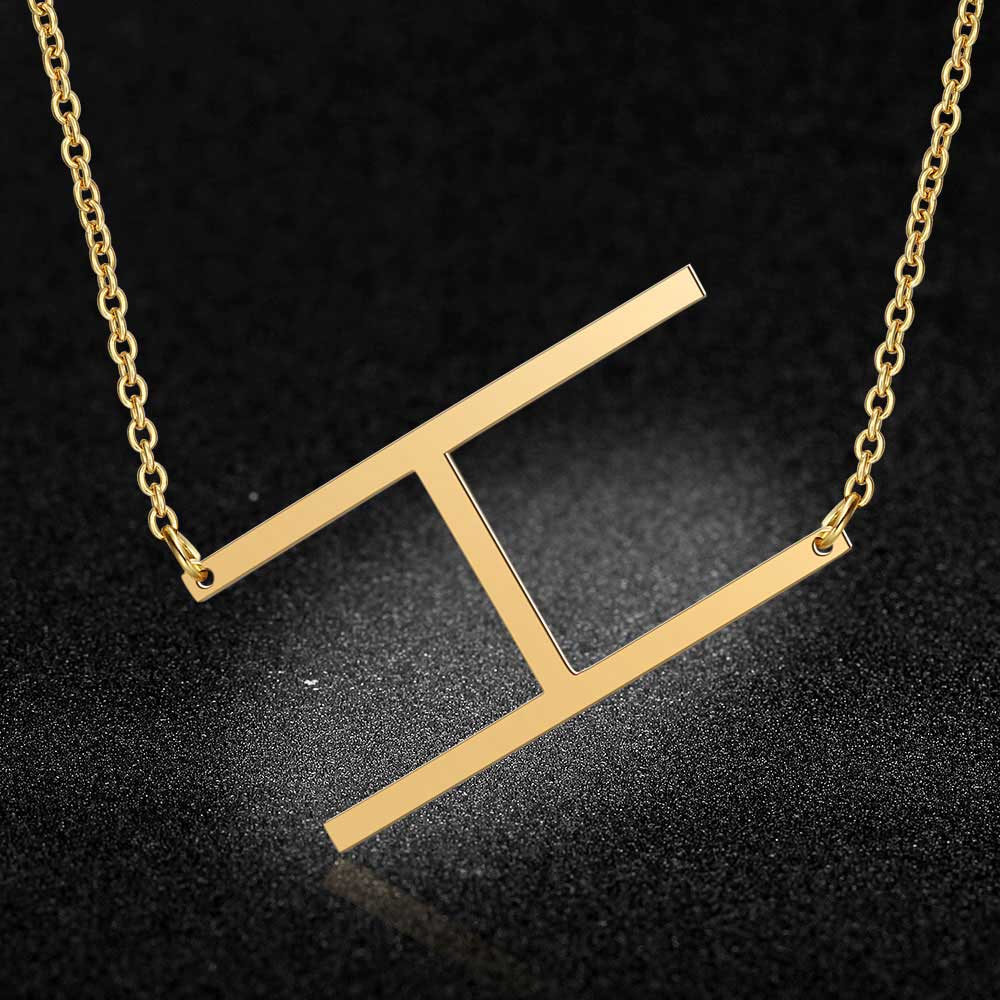 Initial Letter Name Pendant Necklace