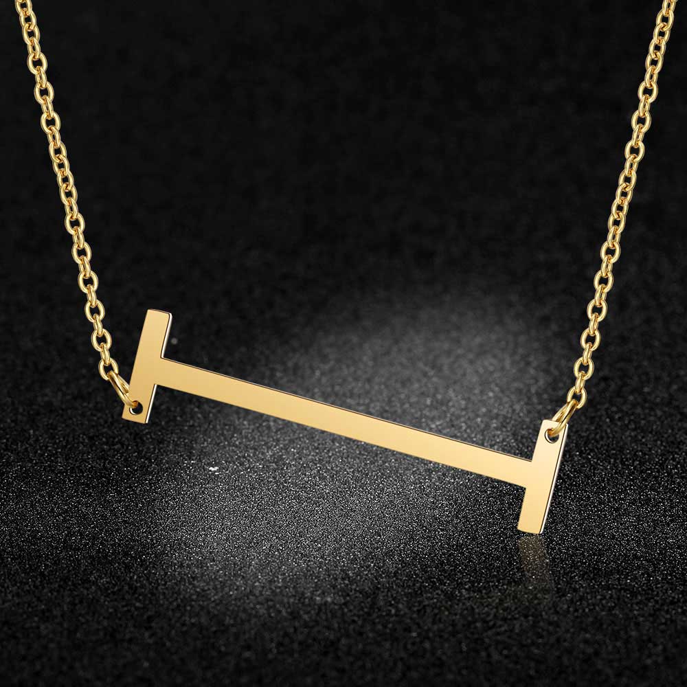 Initial Letter Name Pendant Necklace