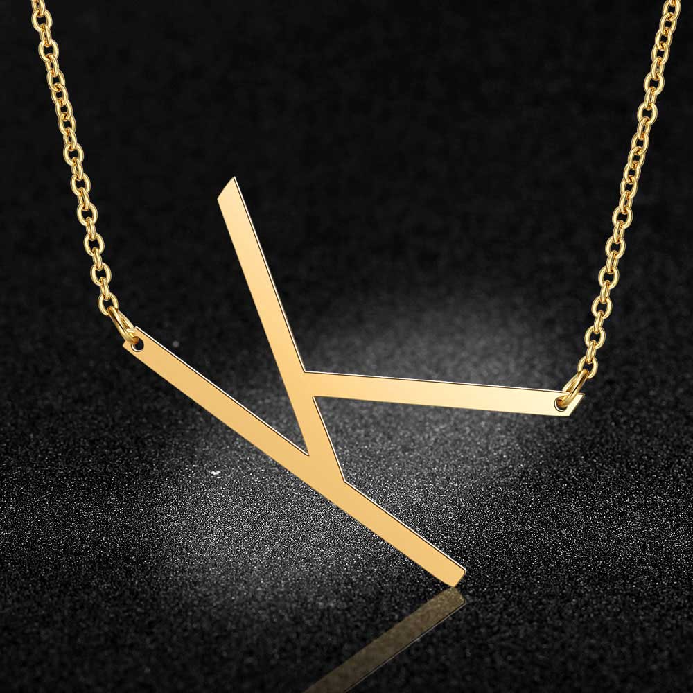Initial Letter Name Pendant Necklace