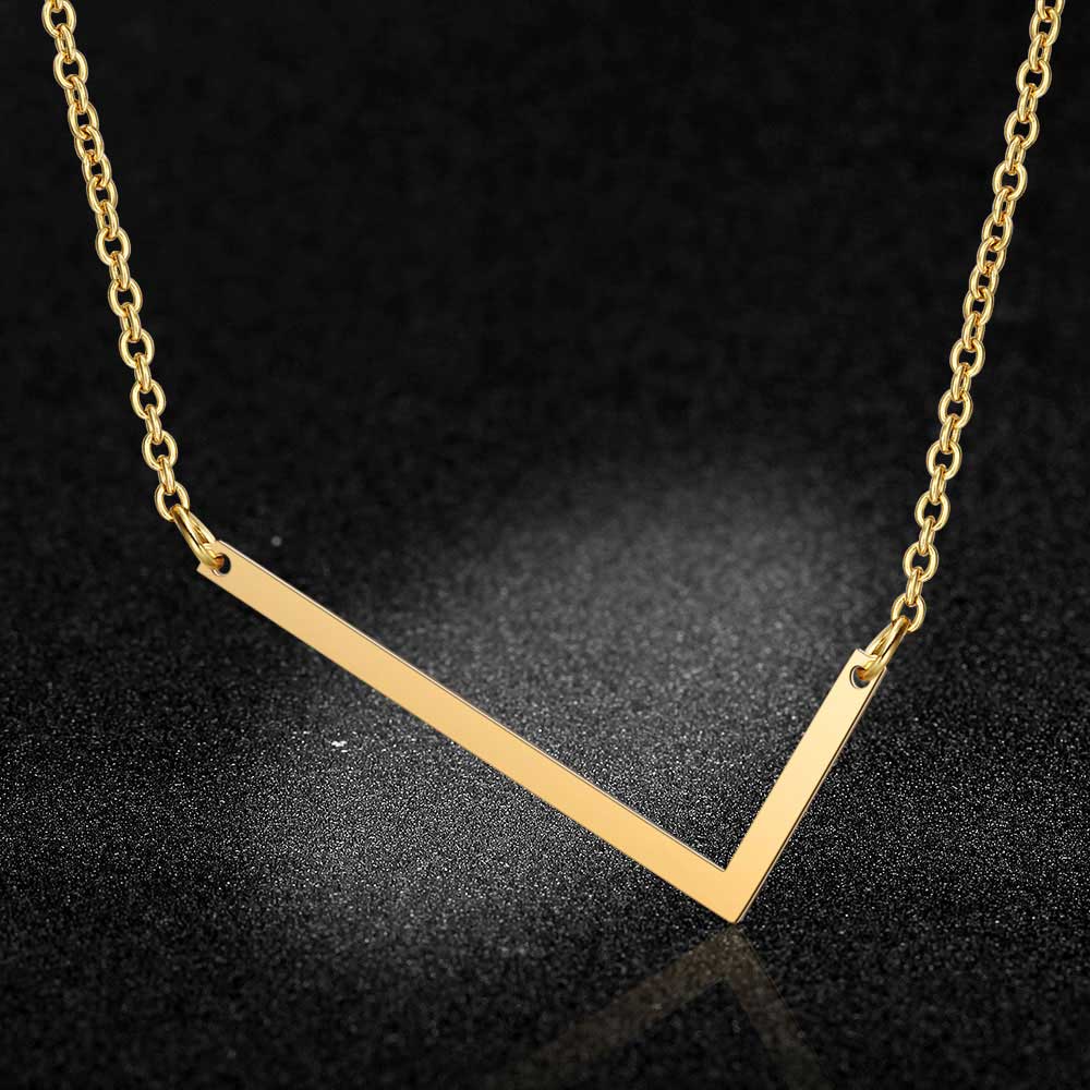 Initial Letter Name Pendant Necklace