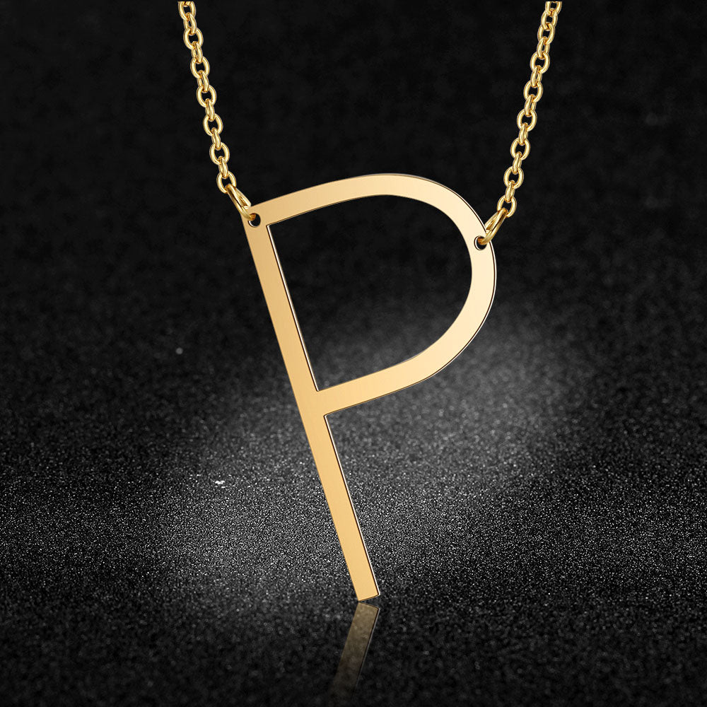 Initial Letter Name Pendant Necklace