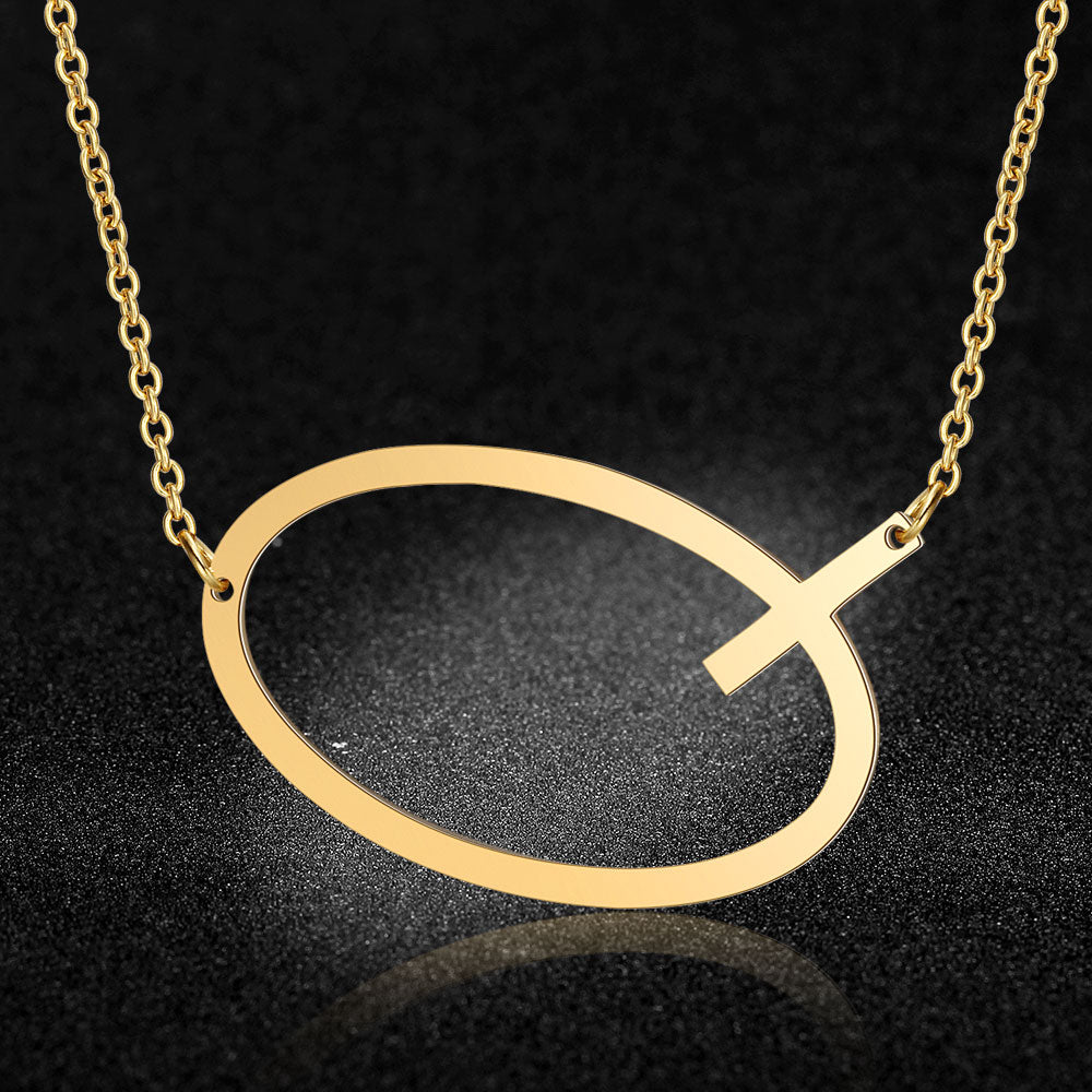 Initial Letter Name Pendant Necklace