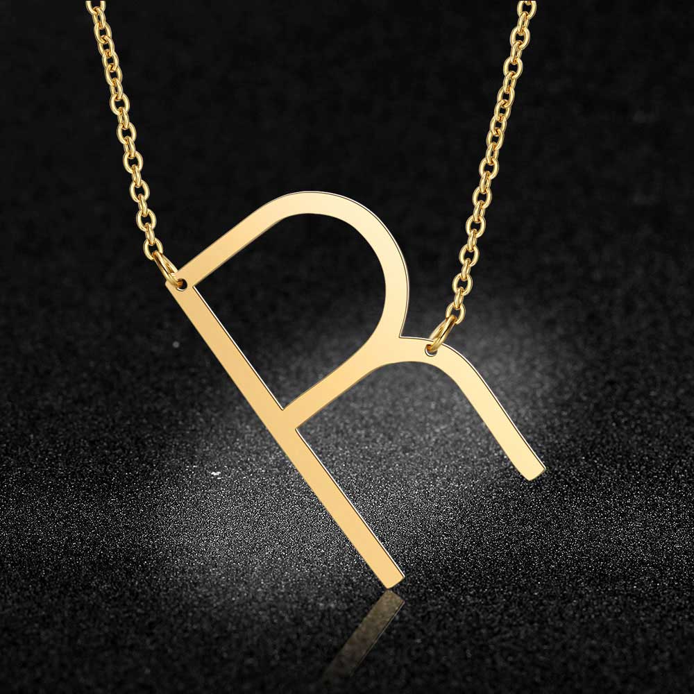 Initial Letter Name Pendant Necklace