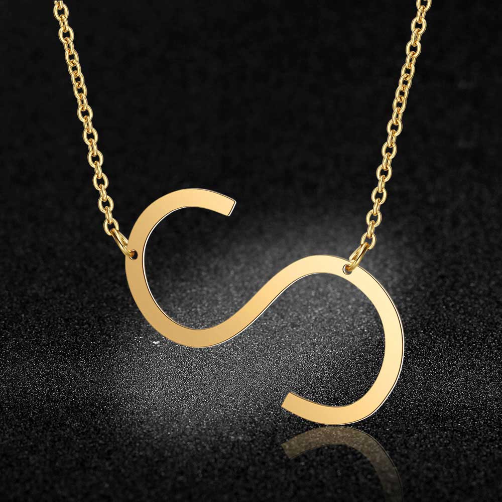 Initial Letter Name Pendant Necklace