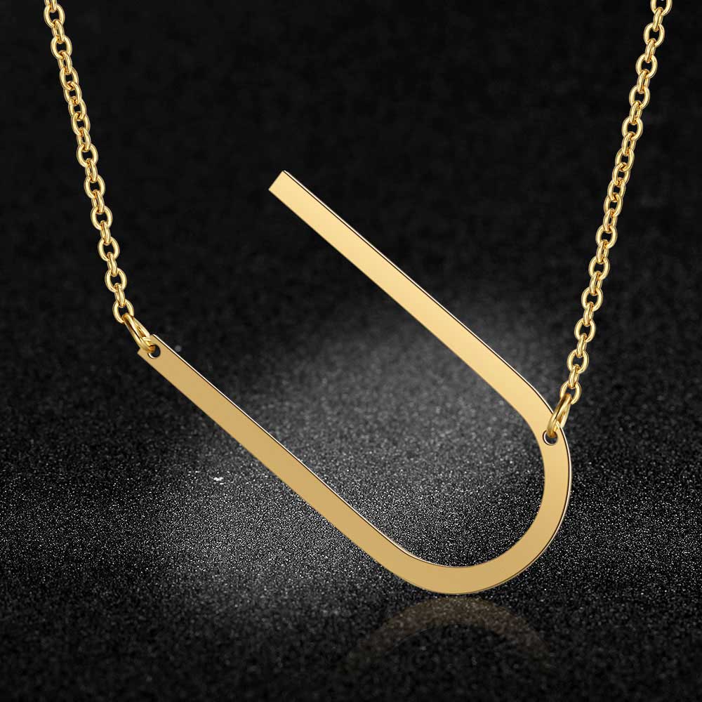 Initial Letter Name Pendant Necklace