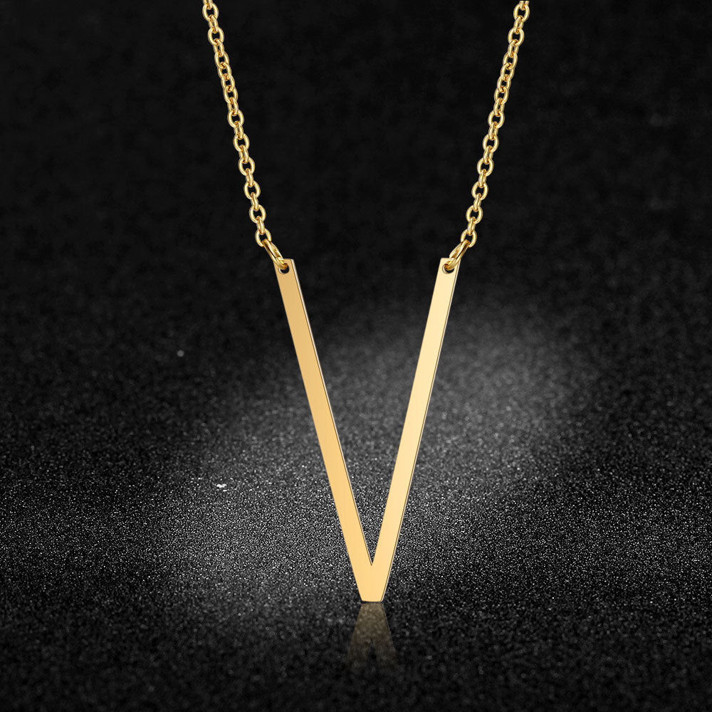 Initial Letter Name Pendant Necklace