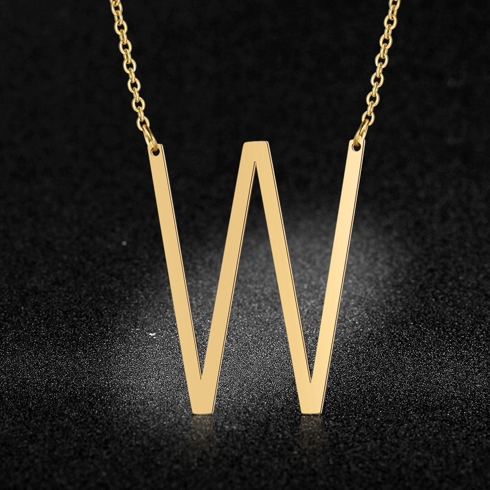 Initial Letter Name Pendant Necklace