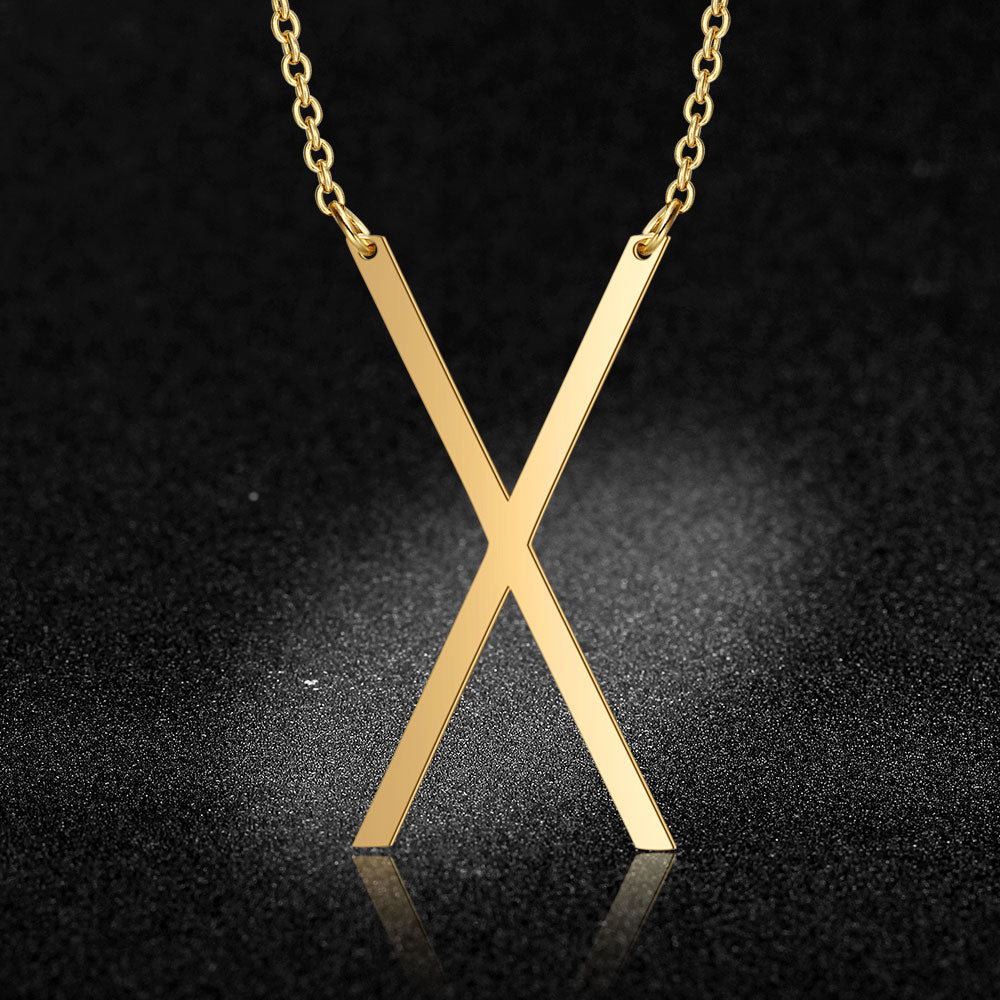Initial Letter Name Pendant Necklace