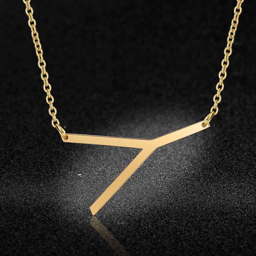 Initial Letter Name Pendant Necklace